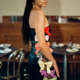 MINI SOFIA DRESS IN BLACK AND MULTI