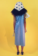 Load image into Gallery viewer, NARA ASYMMETRICAL DRESS IN VIOLET AND WHITE CHANTILLY