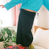 COLUMN SKIRT IN NAVY