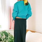 COLUMN SKIRT IN NAVY