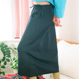 COLUMN SKIRT IN NAVY