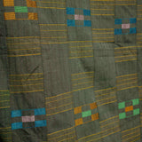 VINTAGE EWE KENTE IN GREEN WITH PASTEL BLOCKS