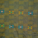 VINTAGE EWE KENTE IN GREEN WITH PASTEL BLOCKS