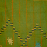 LARGE EWE KENTE IN GREEN DIAMONDS WITH SYMBOLS