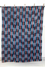 Load image into Gallery viewer, VINTAGE BAOULÉ CLOTH IN INDIGO WITH SALMON PINK STRIPE