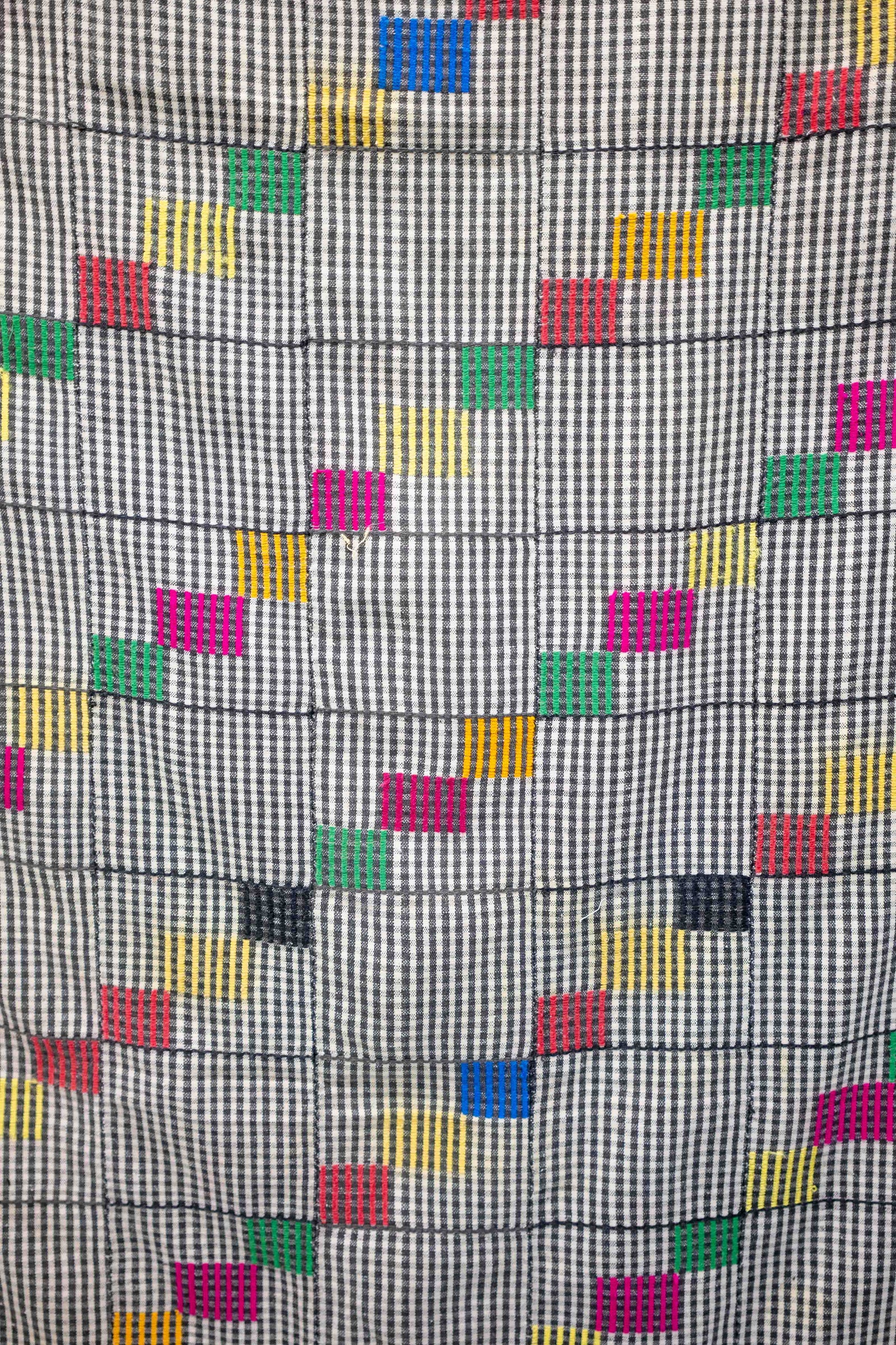 VINTAGE EWE KENTE IN GINGHAM WITH CONFETTI BLOCKS