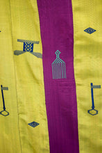 Load image into Gallery viewer, VINTAGE EWE KENTE IN MAUVE AND CHARTREUSE