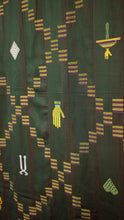 Load image into Gallery viewer, Vintage Ewe Kente in Iridescent Green with symbols