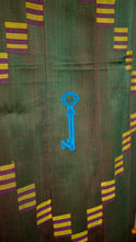 Load image into Gallery viewer, Vintage Ewe Kente in Iridescent Green with symbols