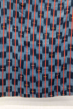 Load image into Gallery viewer, VINTAGE BAOULÉ CLOTH IN INDIGO WITH SALMON PINK STRIPE