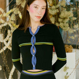 NONNA PEARL CARDIGAN IN INTERGALACTIC