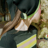 NONNA BANDANA IN ONXY/CELERY