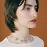 NOUE NECKLACE IN PALE BLUE/GREY