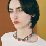 NOUE NECKLACE IN RED/BLACK