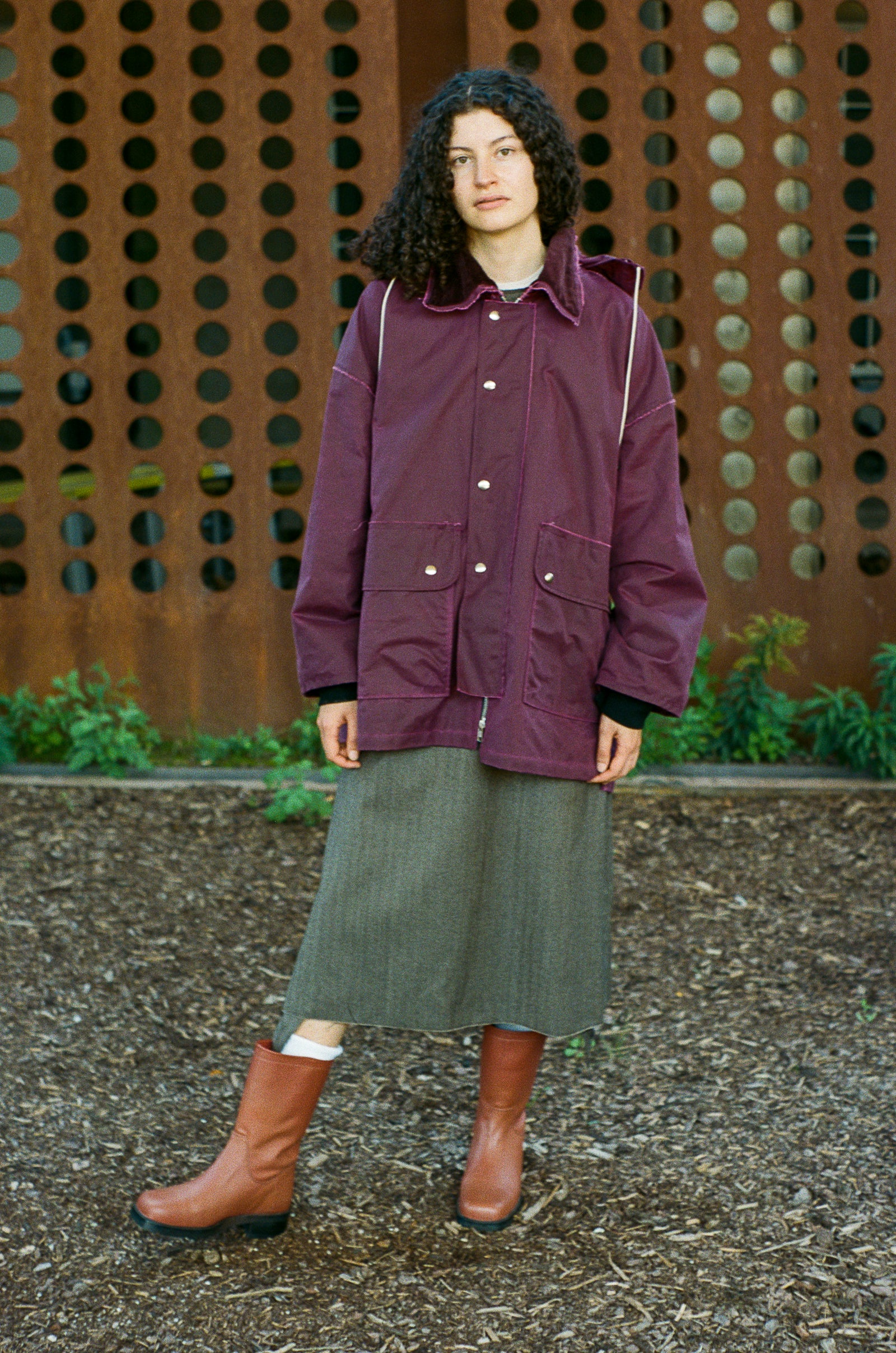 OUTDOOR HUNTING JACKET IN PURPLE