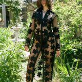 PETAL APPLIQUÉ BUTTON UP DRESS