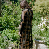 PETAL APPLIQUÉ BUTTON UP DRESS