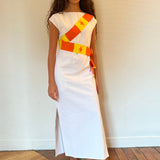 EURYDICE DRESS IN WHITE/SOLEIL