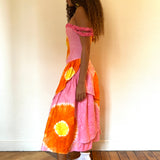 CHIRRI DRESS IN PINK DEDON TIE DYE