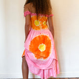 CHIRRI DRESS IN PINK DEDON TIE DYE