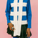 POLO STRIPE TOP IN BLUE AND WHITE