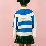 POLO STRIPE TOP IN BLUE AND WHITE