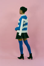 Load image into Gallery viewer, POLO STRIPE TOP IN BLUE AND WHITE