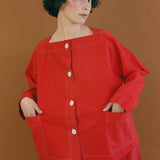 PRIMARY RED BOAT NECK SHIRT