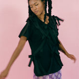 RIBBON TSHIRT IN BLACK