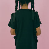RIBBON TSHIRT IN BLACK