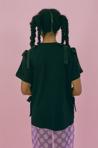 RIBBON TSHIRT IN BLACK