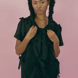 RIBBON TSHIRT IN BLACK