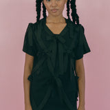 RIBBON TSHIRT IN BLACK