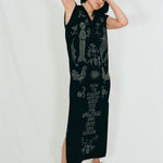 black merino wool vest dress narrative Uzbek designs
