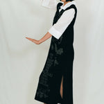 black merino wool vest dress narrative Uzbek designs