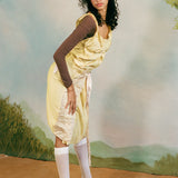 SHELL DRESS WITH PINK TIE