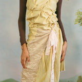 SHELL DRESS WITH PINK TIE