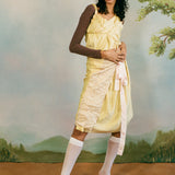 SHELL DRESS WITH PINK TIE