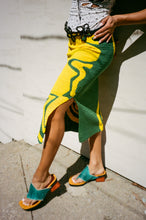 Load image into Gallery viewer, HAND CROCHET SHIRAZ SKIRT IN GREEN AND YELLOW