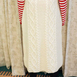 CHUNKY CABLE KNIT SKIRT IN OFF WHITE