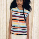 COLOURFUL STRIPED KNIT VEST