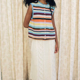 COLOURFUL STRIPED KNIT VEST