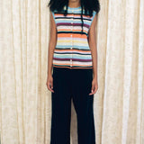 COLOURFUL STRIPED KNIT VEST