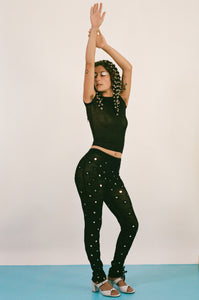 YOSHITA SHORT SCARF IN BLACK