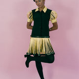 SOLEIL ROSINE DRESS IN BLACK AND YELLOW