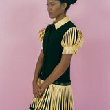SOLEIL ROSINE DRESS IN BLACK AND YELLOW