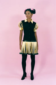 SOLEIL ROSINE DRESS IN BLACK AND YELLOW