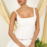 STARRY NIGHT SHORT DRESS IN WHITE