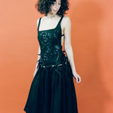 STARRY NIGHT LONG DRESS IN BLACK