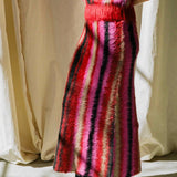 SURI BRUSHED MIDI SKIRT IN POMEGRANATE MIX